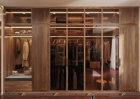 Tủ quần áo gỗ óc chó TA- 39